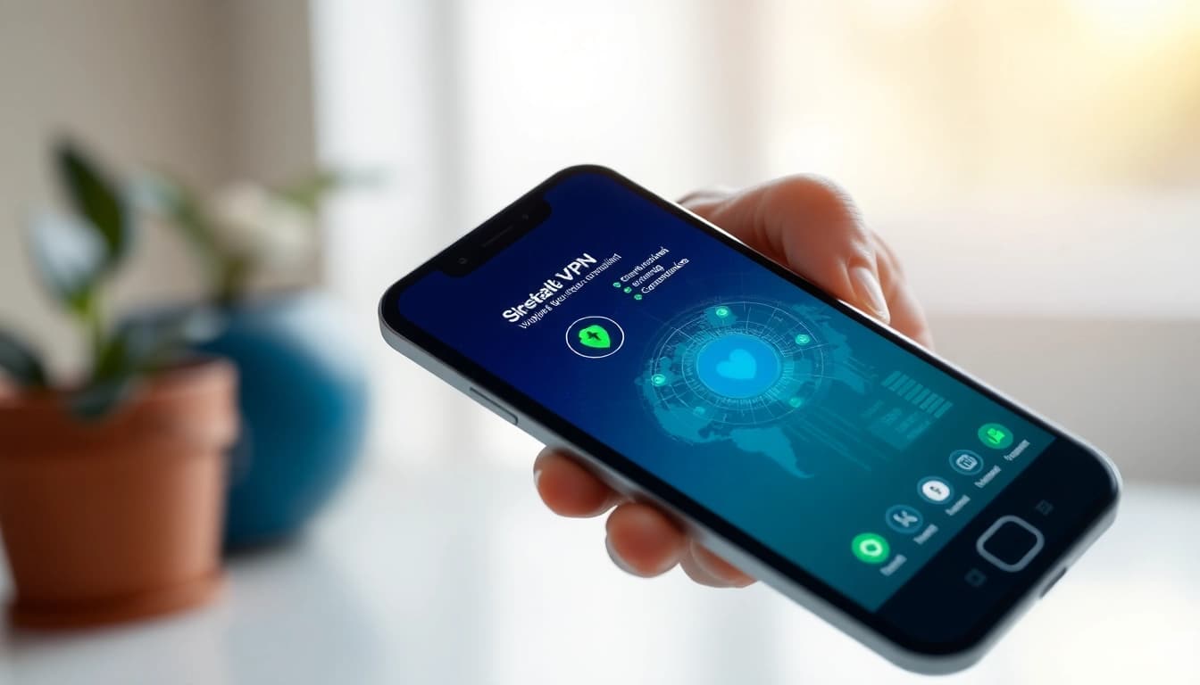 快连官网 app interface showcasing global connectivity and security features on a smartphone