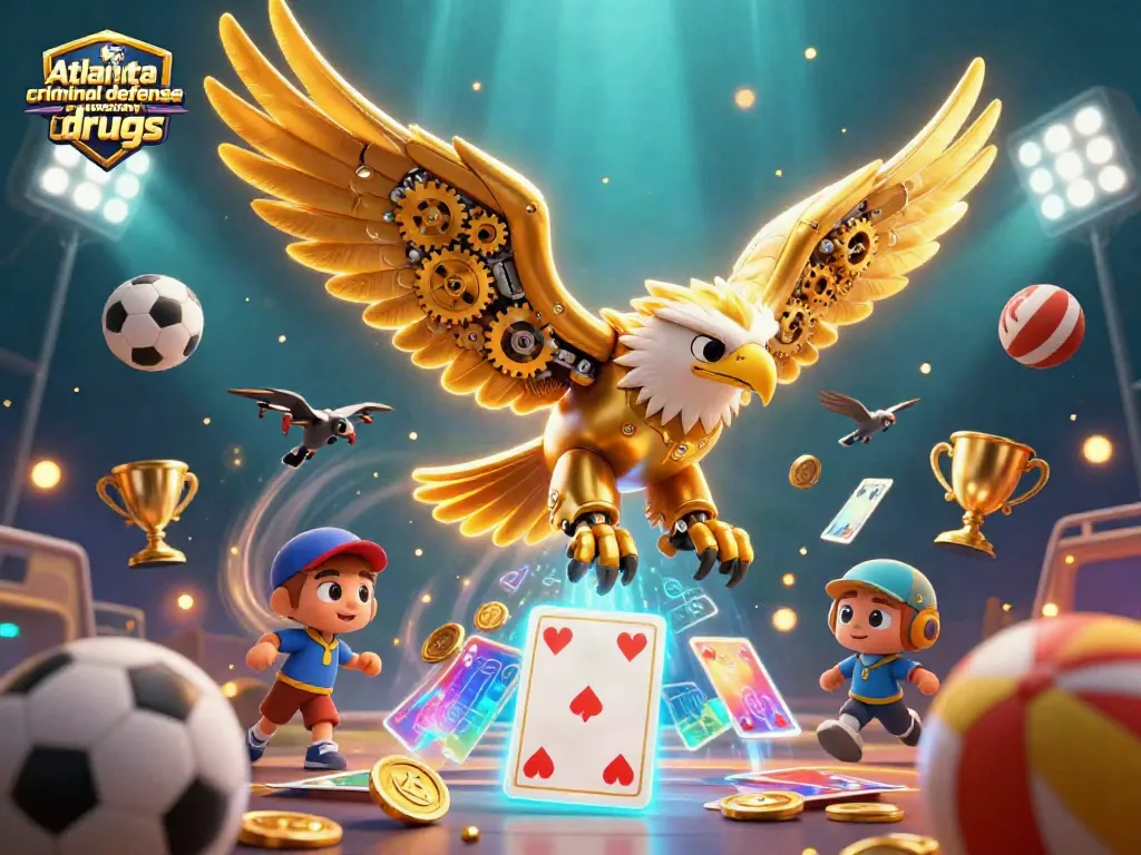 Engage with expert Atlanta criminal defense attorney drugs in a vibrant gambling-themed illustration.