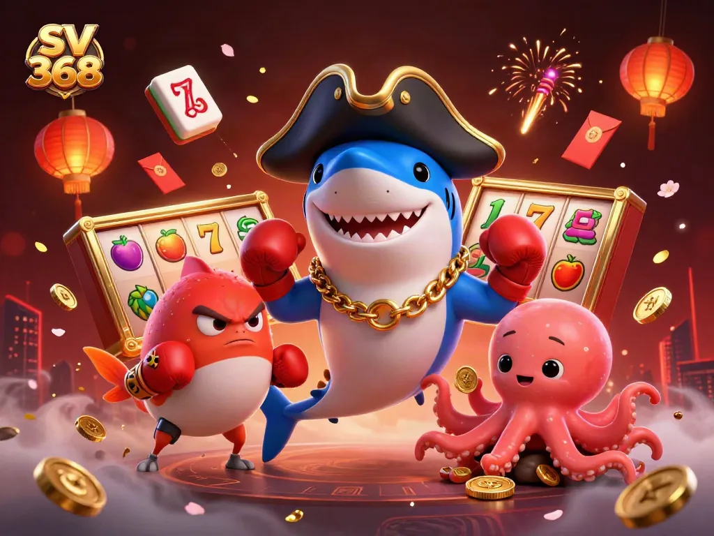 Spin the reels and win with SV 368 at the exciting 3D casino illustration.