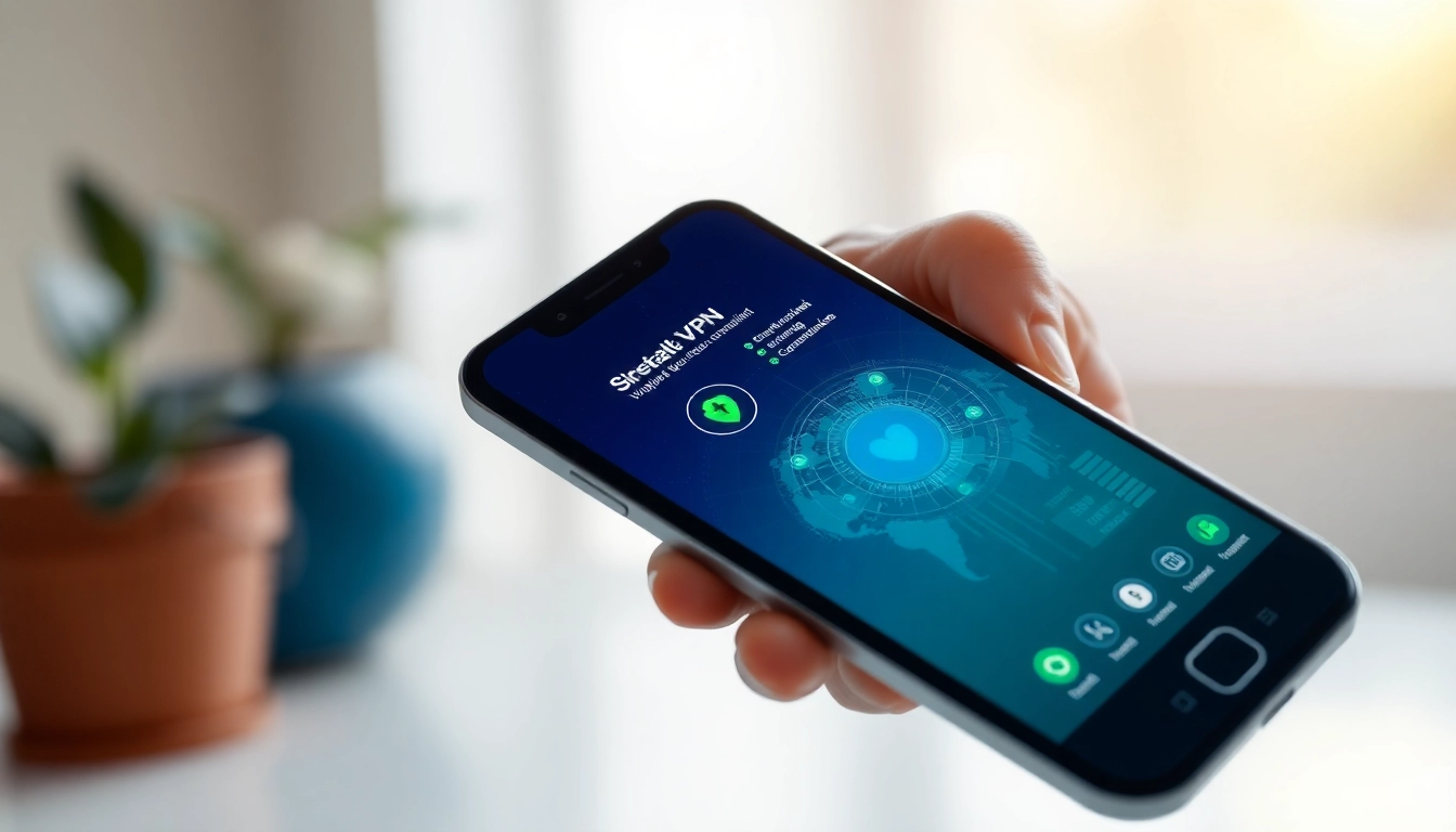 快连官网 app interface showcasing global connectivity and security features on a smartphone