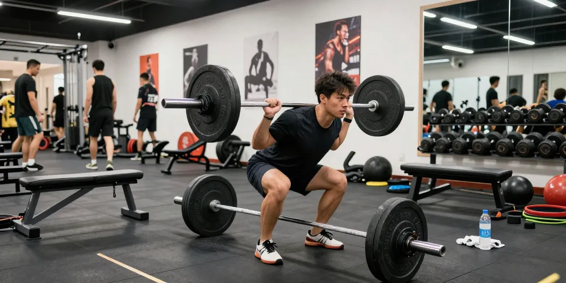 Powerful fitness training at Steroide Boutique showcasing strength-building deadlifts in a modern gym.