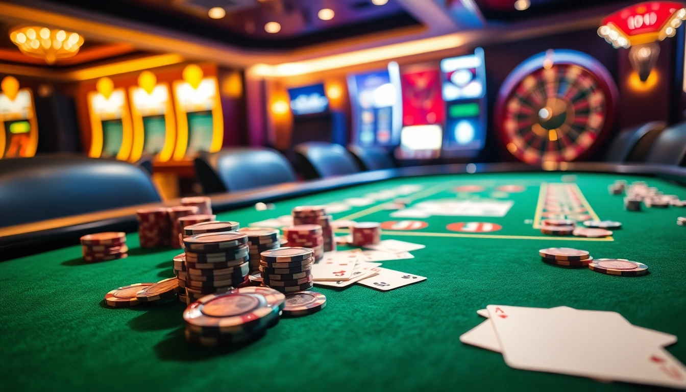 Winning strategy at a poker table symbolizes warranty on transmission repair in a vibrant casino.