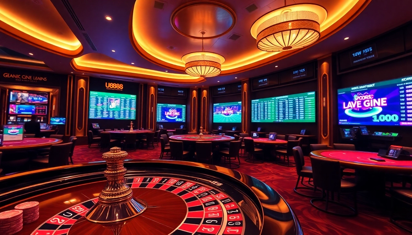 Experience the excitement of U888's online casino with vibrant betting tables and thrilling gameplay.