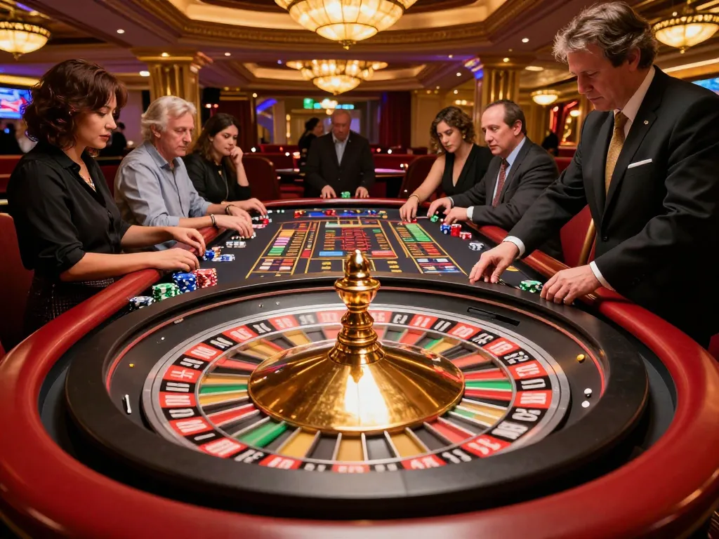 Take in the excitement at https://go8.onl/ as players avidly watch the roulette wheel spin, each betting strategically.