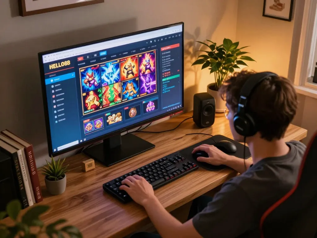 Engaging online gambling with HELLO88 interface showcasing vibrant games and user-friendly design.