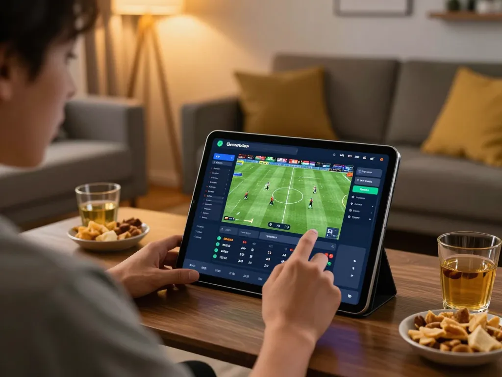 Watch xem tỷ số bongdalu on an engaging online sports betting platform in a cozy home setting