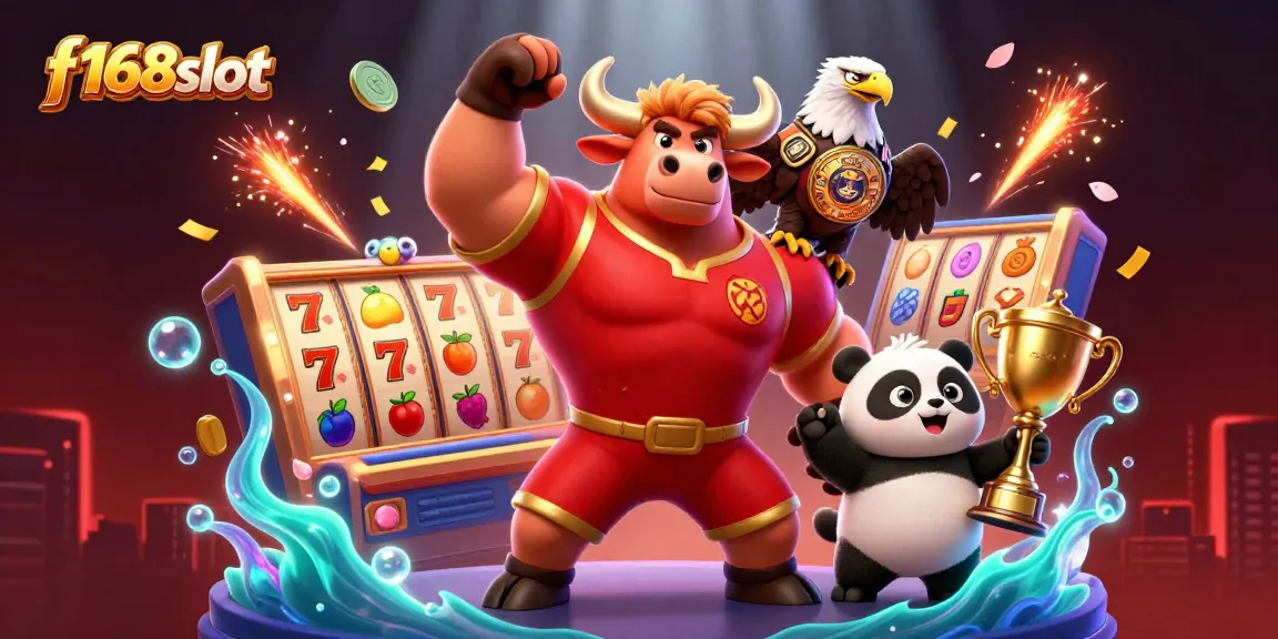 Engage with f168slot and enjoy vibrant gaming, featuring a bull mascot and top rewards.