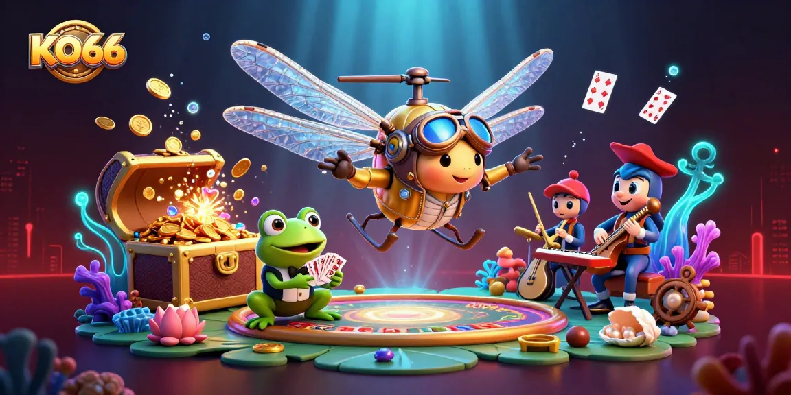 Engage in thrilling gameplay at KO66 Casino with vibrant characters and rich gaming elements.