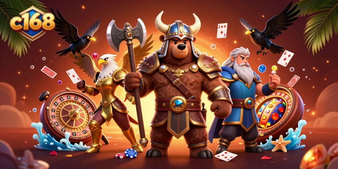Engage with the charming c168 online casino featuring vibrant characters and game elements.
