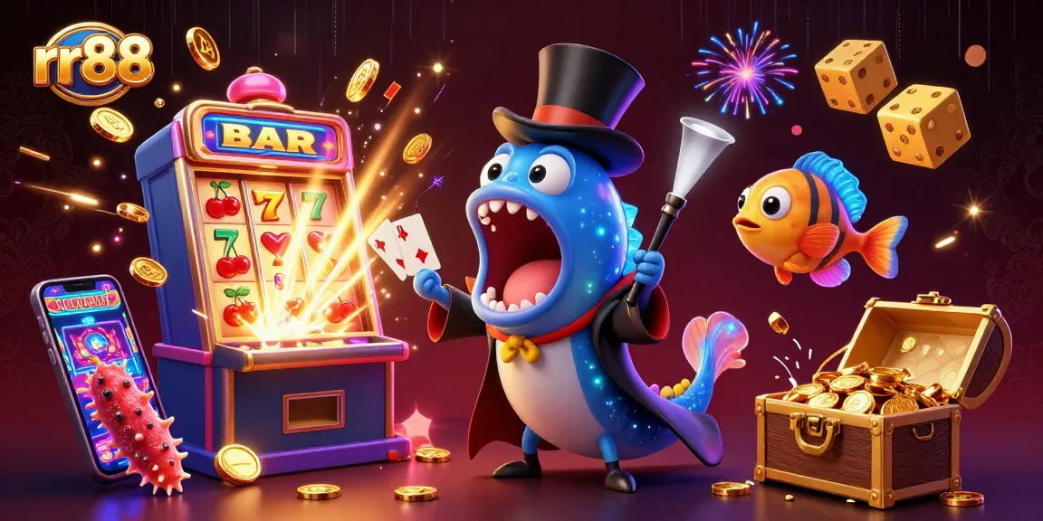 Experience the excitement of rr88 with a vibrant 3D casino scene featuring dynamic characters and energetic gameplay.