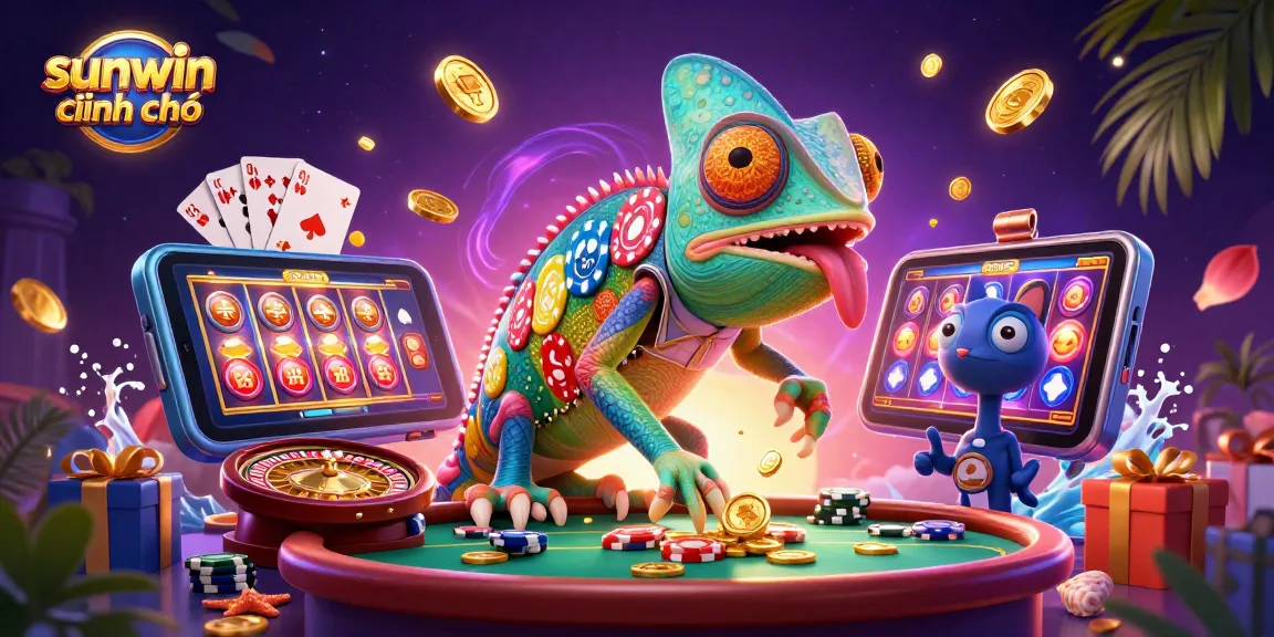 Win big at sunwin chính chủ with vibrant casino games featuring golden coins and cards!